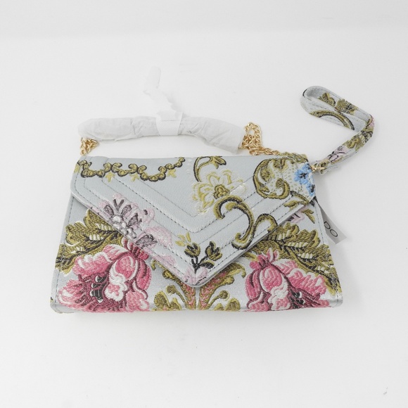 Aldo Handbags - ALDO Sagittarius Light Blue Embroider Chain Bag